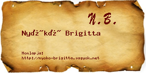 Nyókó Brigitta névjegykártya